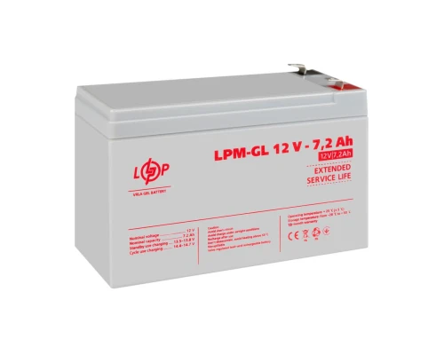 Акумулятор гелевий GreenVision LPM-GL 12V 7.2Ah  для ДБЖ та СКД